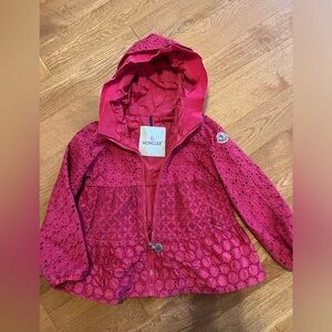 Beloved Pink Moncler 4 year old light jacket with details